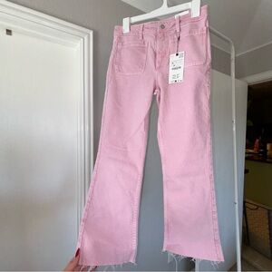 Zara Light Pink Flare Jeans